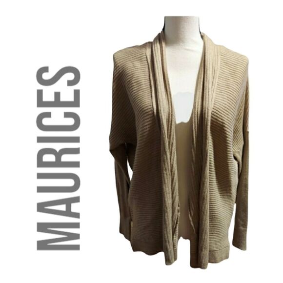 𝅺maurices cardigan Tan womens size small - Picture 1 of 7